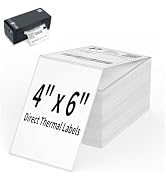 Muotich 4x6 Direct Thermal Labels, 1000 Fanfold Labels, Shipping Labels Compatible with Rollo, MU...