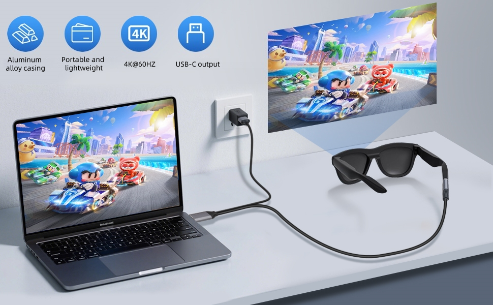 DisplayPort to USB C Cable