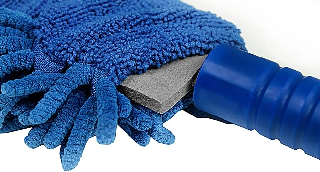 CleanAide Handheld Microfiber Flex Duster 20 inches Blue
