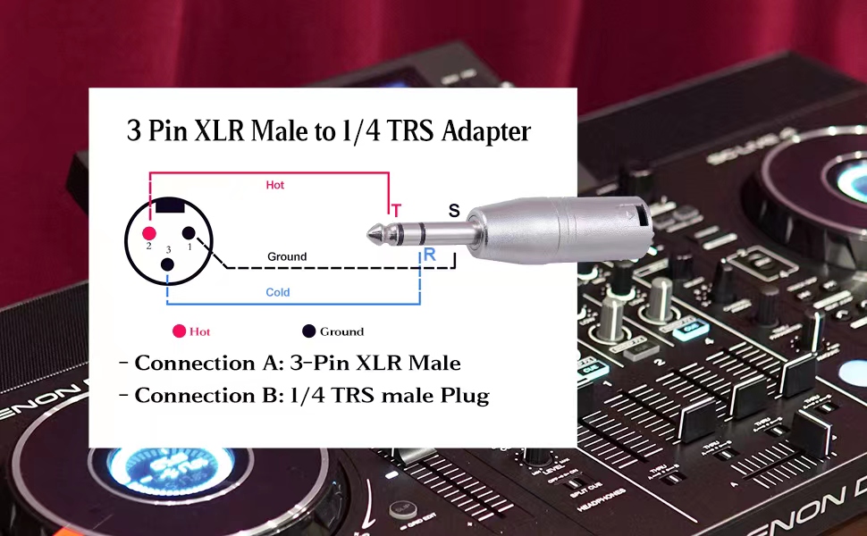 1/4 male to XLR male