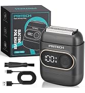 PRITECH Mini Foil Shaver for Men, Cordless Electric Razor USB-C Fast Charge | 3D Floating Foil, I...