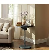 JOOFO End Table, Side Table with Ambient Light and Wireless Charging, Nightstand, Small End Table...