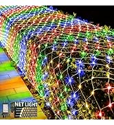LitHome 21ft x 5ft Christmas Net Lights, 360 LED Mesh Fairy String Lights with 8 Modes, Connectab...