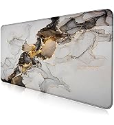 Large Extended Gaming Mouse Pad with Stitched Edges, Non-Slip Waterproof Rubber Base Mouse Pad fo...