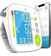 Greater Goods Bluetooth Blood Pressure Monitor with Upper Arm Cuff, BP Meter with Large Display, ...
