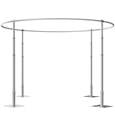 Qoolfoto Backdrop Stand Heavy Duty, 10x10ft Round Pipe and Drape Adjustable Background Frame, Pho...
