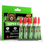 GREEGEL Super Glue Gel, Clear Superglue All Purpose Instant Cyanoacrylate Adhesive (CA) Single Us...
