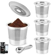4 Pack Reusable K Cups and Coffee Pods for Ninja Coffee Maker,304 Stainless Steel Reusable K Pod ...