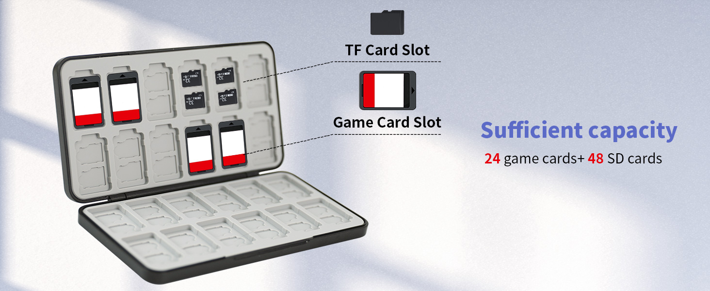 Switch 2 Game Case Holder for Nintendo Switch 2/OLED/Lite Games & Micro SD Cards