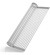 SunCleanse 17.8" L×15" W Roll Up Dish Drying Rack, Over Sink Dish Drying Rack Drainer, Multi-Use ...