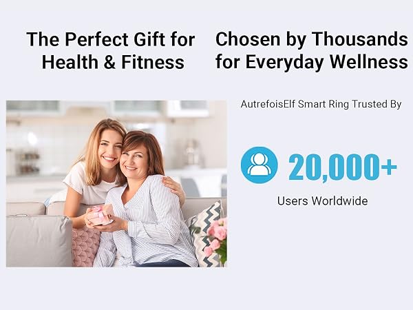 Smart ring gift idea for health and fitness, trusted by 20,000+ users worldwide.