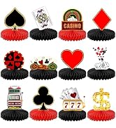 KatchOn, Clubs and Spades Honeycomb Centerpieces - Pack of 12 | Blackjack Casino Table Decoration...