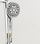 Dual Filtered Handheld Shower Heads Combo, HOPOPRO 15-Mode High Pressure Rainfall Showerheads Com...