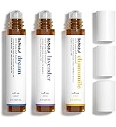 Benatu Essential Oil Roll On Set (Dream, Lavender, Chamomile), Aromatherapy Roller for Massage, B...