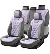 Coverado Car Seat Covers Full Set, Seat Covers for Cars, Waterproof Leather Automotive Seat Cover...