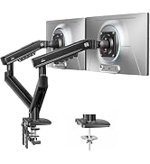 HUANUO FlowLift Pro Dual Monitor Mount for 13–32" Screens, MechaSpring Monitor Stand, Adjustable ...