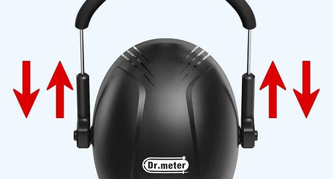Dr.meter Hearing Protection Ear Muffs Noise Reduction Safety Earmuffs Kids Adult Hearing protection