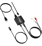 HDMI ARC Audio Extractor 192 KHz HDMI Audio Splitter Converter with SPDIF + 3.5mm AUX RCA Audio O...