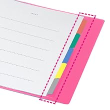 Kokuyo Campus Slide Binder, Slim Type, A5, 20 Holes, Up to 65 Sheets, Pink