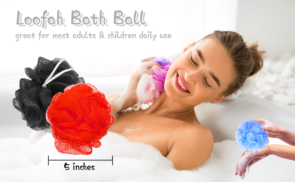 loofah bath balls