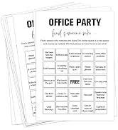 Sahjzk Office Party Find Someone Who Bingo Cards, 25 Unique Sheets, Team Building Games for Work,...