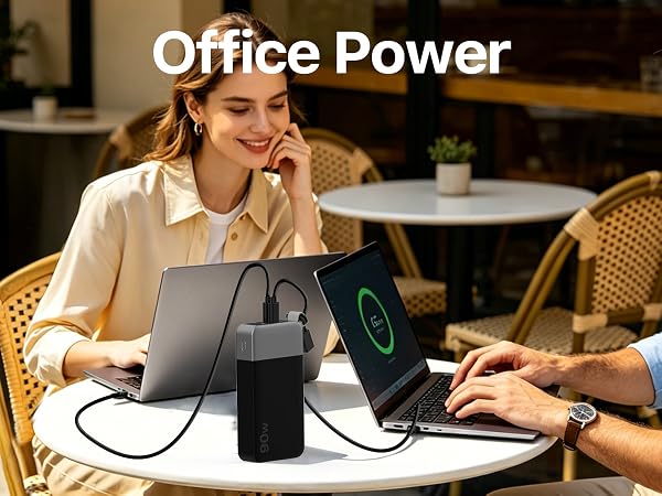90w 20000mAh PowerBank with USB-C Cable