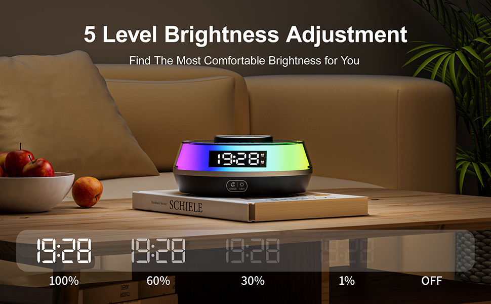 sound machine with clock,alarm clock with phone charger,alarm clock with bluetooth speaker