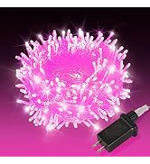 Etinga 100 LED Pink Fairy Lights, 33ft Plug-in Decorative String Lights with 8 Modes for Indoor O...