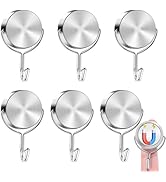 TRYMAG 80LBS Strong Magnetic Hooks Heavy Duty, 6 Pack Swivel Swing Magnetic Hooks for Hanging, Su...