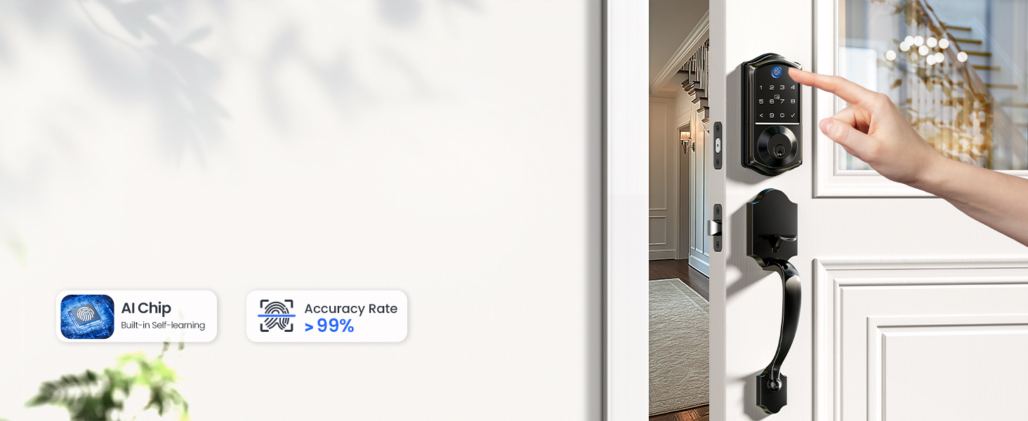 smart locks for front door, fast fingerprint recognition