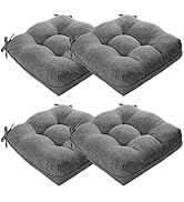 MAGIC ELEPHANT Chair Cushions for Dining Chair, Shredded Memory Foam Kitchen Chair Cushions Set o...