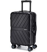 BAGSMART Carry On Luggage 22x14x9 Airline Approved, 1OO% PC Lightweight Carry On Hardside Waterpr...