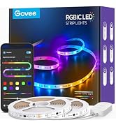 Govee 65.6ft RGBIC LED Strip Lights, Smart App Control Light for Bedroom | Bluetooth Color Changi...