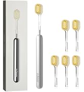 ZDEER Pro Ultra Soft Bristle Toothbrush for Sensitive Gums,Upgraded Full Metal Body,6 Replaceable...