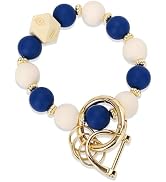 WEESMILE Silicone Key Ring Bracelet for Women | Stretchy Wrist Keychain Bracelet for Car Keys, Wa...