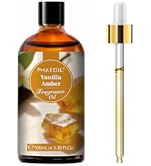 PHATOIL 3.38FL.OZ Vanilla Amber Fragrance Oils for Aromatherapy, Essential Oils for Diffusers for...