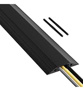 D-Line 6ft Floor Cord Cover, Made in USA Linkable Cable Protector, Hide Extension Cords, Protect ...