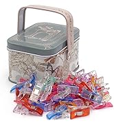 Performore Magik Clips, Multicolored, 100 Pack- Sewing Clips for Quilting and Crafts with Decorat...