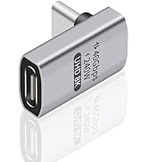 Duttek USB C 90 Degree Adapter for USB 4 Cable, 40Gbps 90 Degree USB C Adapter PD, 90 Degree USB ...