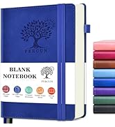 PERCUN Blank Journal Ntebook for Men & Women, 160 Pages Blank Journals for Writing, Drawing,Sketc...