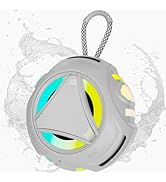 LUKADER Bluetooth Shower Speake Waterproof,Portable Outdoor Bluetooth Speake with RGB Lights,IPX6...