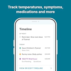 Track temperatures, symptoms and more with the Kinsa Smart thermometer and mobile app
