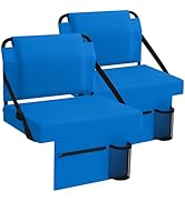 janiry Stadium Seat 2 Pack for Bleachers with Back Support,Portable Bleacher Chairs with Back and...