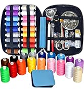 Sewing Kit with Case Portable Sewing Supplies for Home Traveler, Adults, Beginner, Emergency, Con...