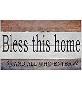 Supwhd Bless This Home and All Who Enter Front Door Mat - Outdoor & Indoor Entrance Welcome Mat, ...