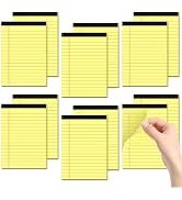 12 Pack Small Note Pads 4x6 Yellow Legal Pads Small Writing Pads 4x6 Narrow Ruled Yellow Pads 80G...