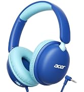 Acer Kids Headphones with Cord for School,74/85dB Volume Limit, Over Ear Headphones for Kids Todd...