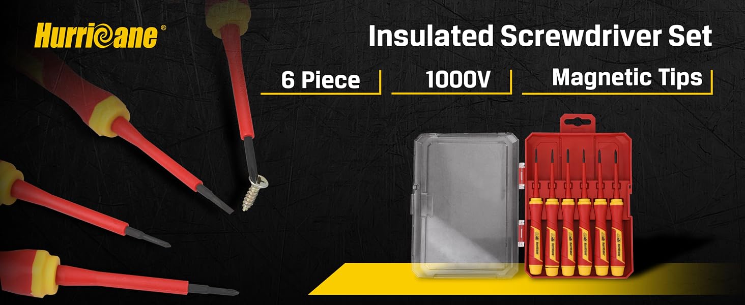 HURRICANE 6 Piece Insulated Precision Screwdriver Set