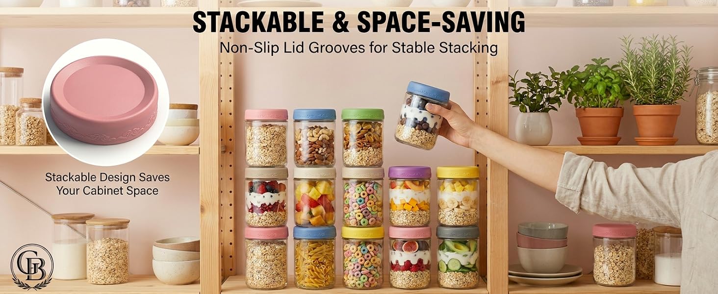 overnight oats jars