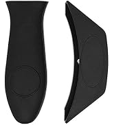 Silicone Hot Handle Cover, Assist Pan Holder for Cast Iron Skillets and Traditional Pots - Black